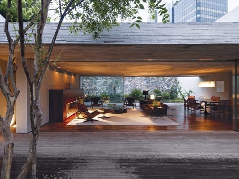 São Paolo, Brazil home with open courtyard