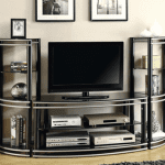 Curved entertainment center