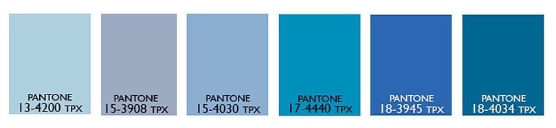 Pantone Blue Swatches
