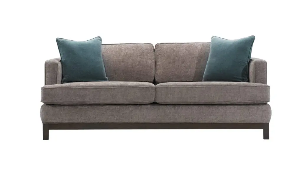 Gray sofa teal pillows