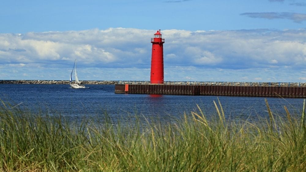 Lighthouse in Muskegon, Michigan