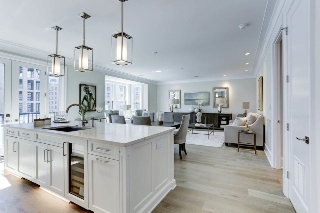 Large condo floor plan at the Adele
