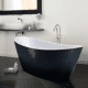 Modern, black soaking tub from NINGBO AOBATH Sanitary Wares Co.