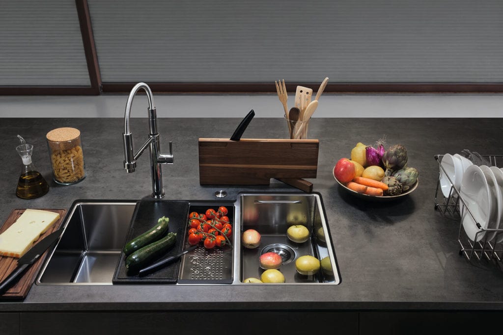 A great chef sink can make cooking and clean up easier. Photo courtesy of Franke