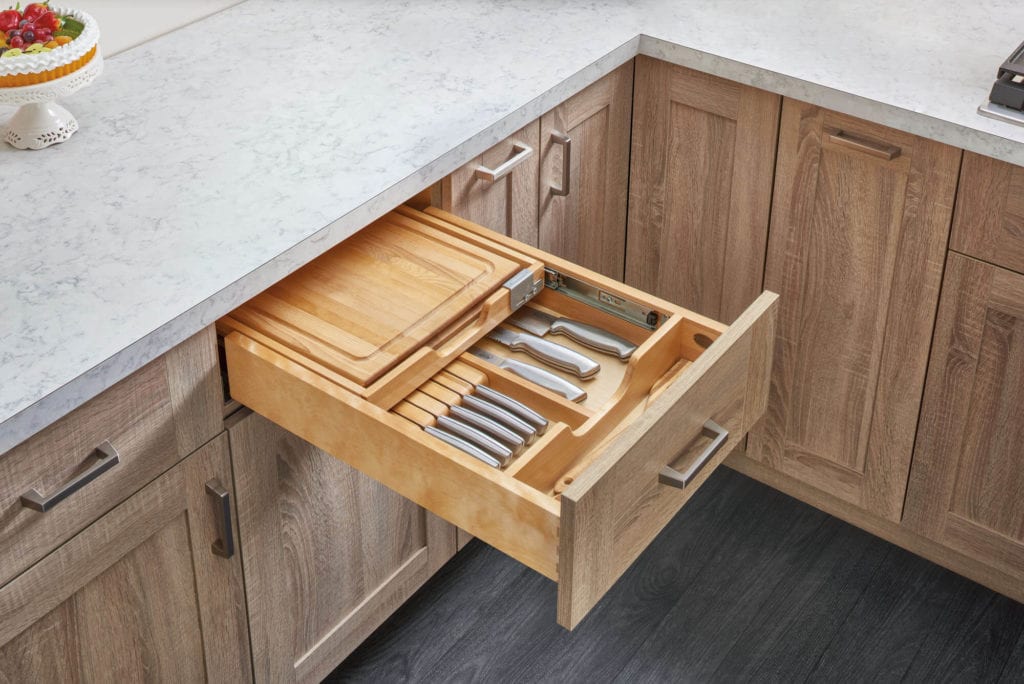 Organizing your cooking gear makes healthy cooking more convenient. Photo Courtesy of Rev-A-Shelf