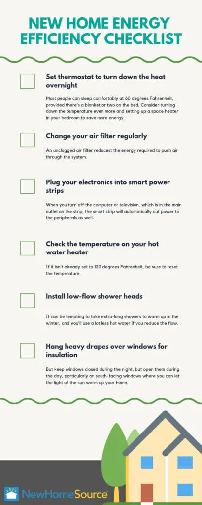 New Home Energy Efficiency Checklist