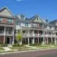 Exterior shot of townhome community Penn Square by W.B. Homes in Lansdale, PA.