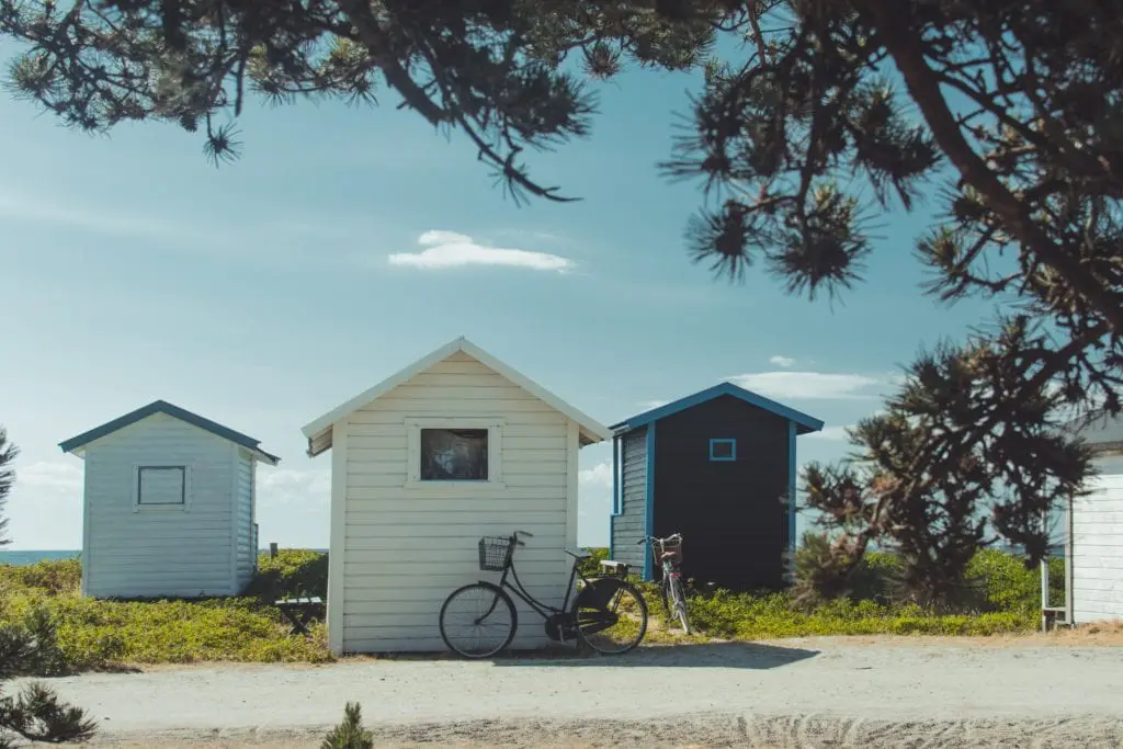 A tiny house community by the ocean