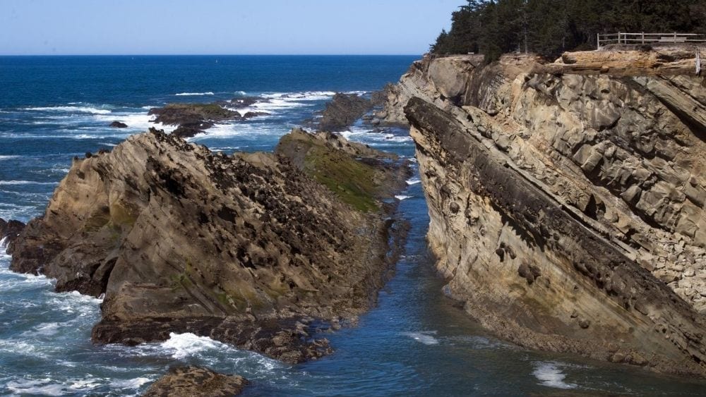 View of the ocean in Coos Bay, Oregon