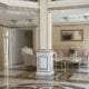 Luxury hotel with marble floor
