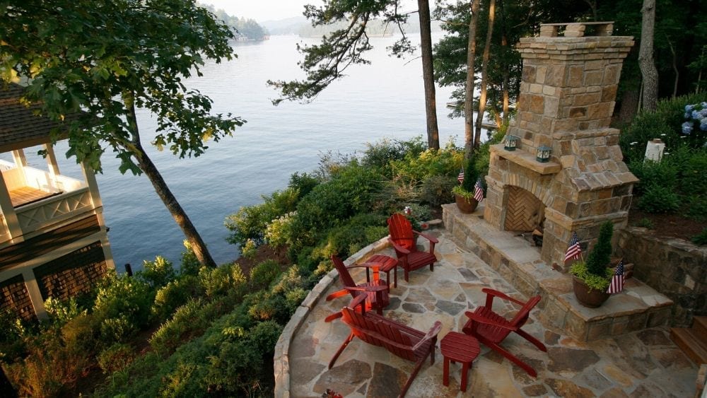 outdoor fireplace