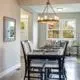 dining room in transitional home
