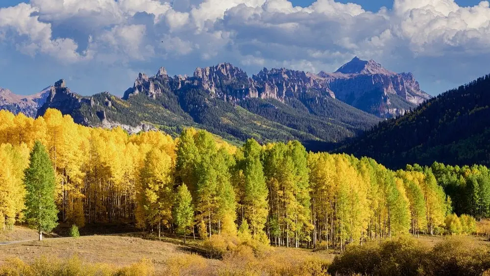 Cimarron Mountain Range in Colorado.