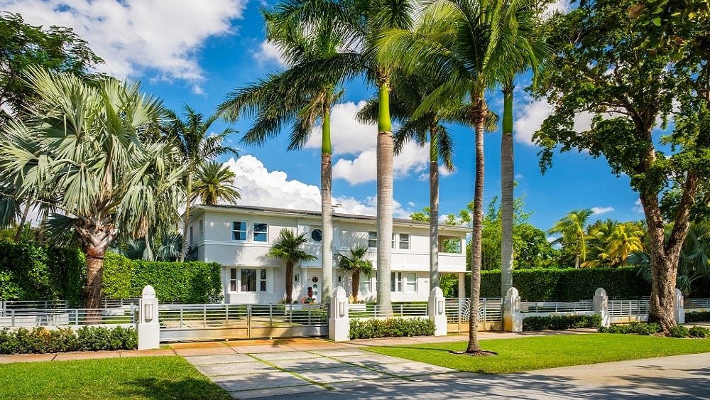 Art deco style home in Coral Gables, FL.
