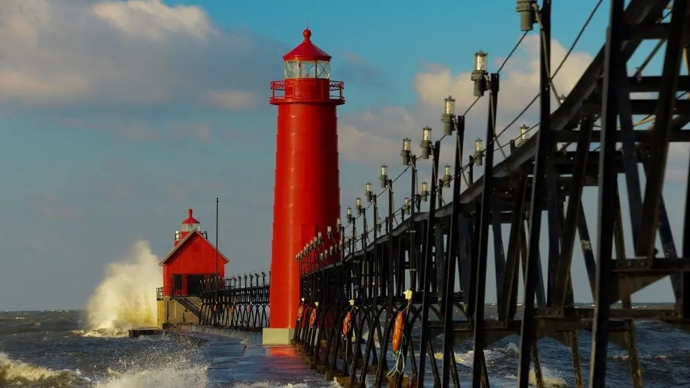 Grand Haven Lighthouse in Michigan.