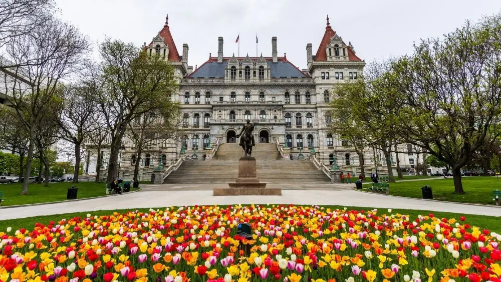 State capital building in Albany, New York.