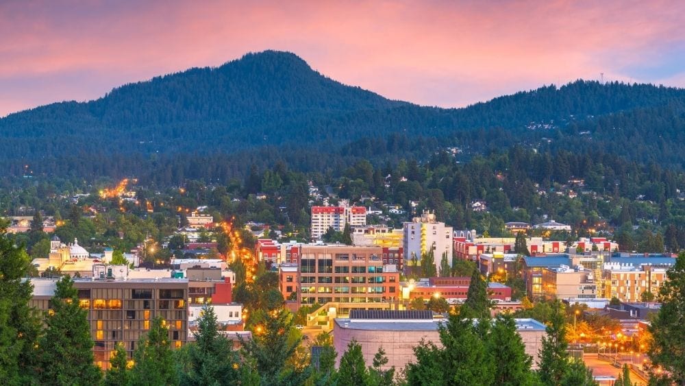 Eugene, Oregon skyline.
