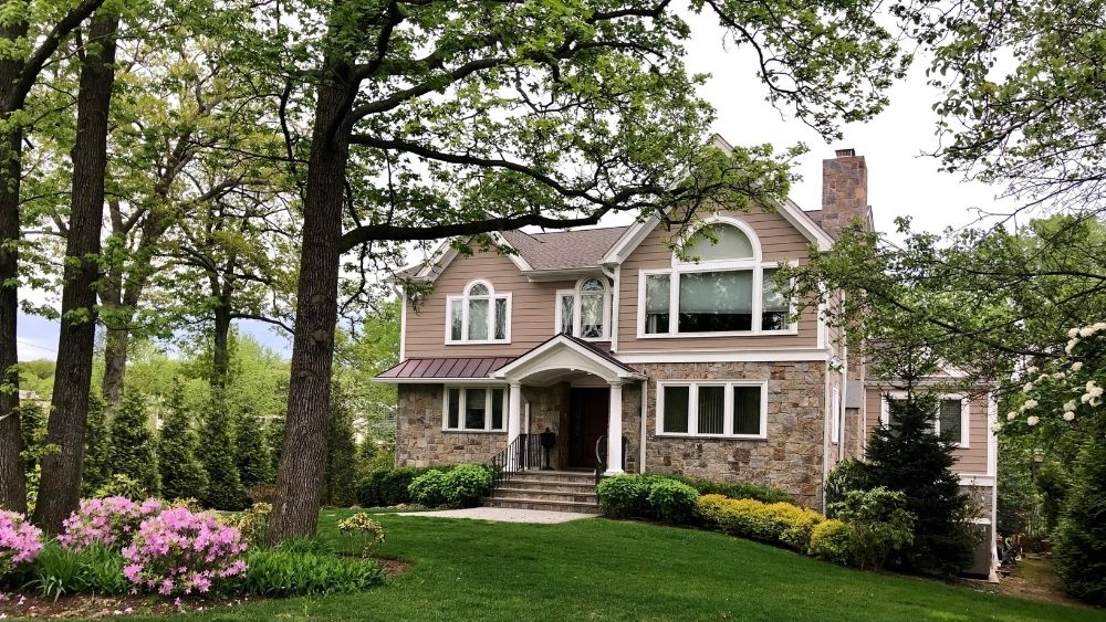 Two-story home in Bergen County, New Jersey.