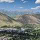 Aerial view of Jackson Hole, Wyoming.