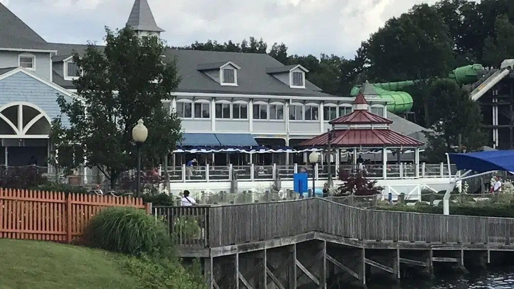 building overlooking lake in bristol, connecticut