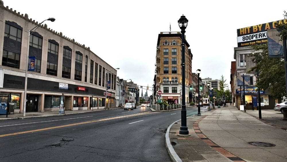 downtown area in waterbury, connecticut