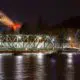 bridge at night time in berlin, new hampshire