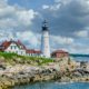 View of Portland Head Lighthouse in Maine