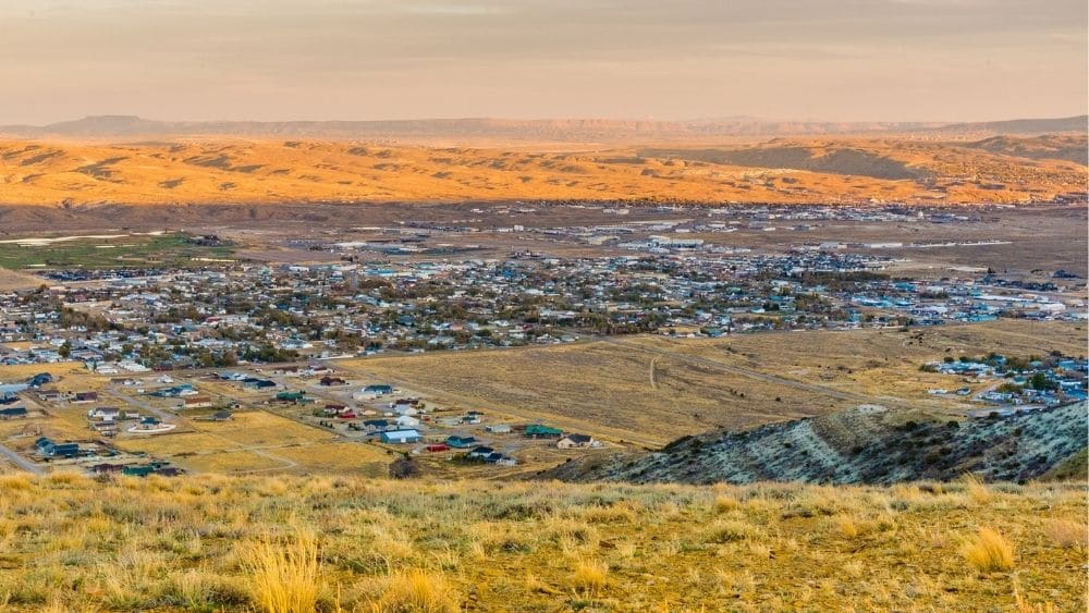 View from a distance of Rock Springs, Wyoming.