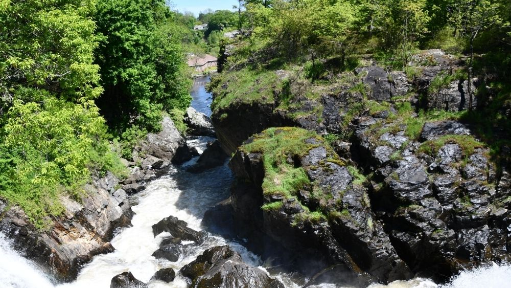 Yantic Falls in Norwich, Connecticut.