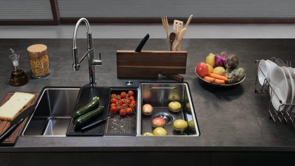 A great chef sink can make cooking and clean up easier. Photo courtesy of Franke