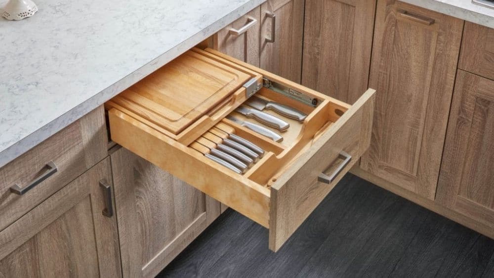 Organizing your cooking gear makes healthy cooking more convenient. Photo Courtesy of Rev-A-Shelf
