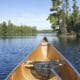 canoe on lake in minnesota