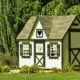 cozy tiny home with green trim colorado