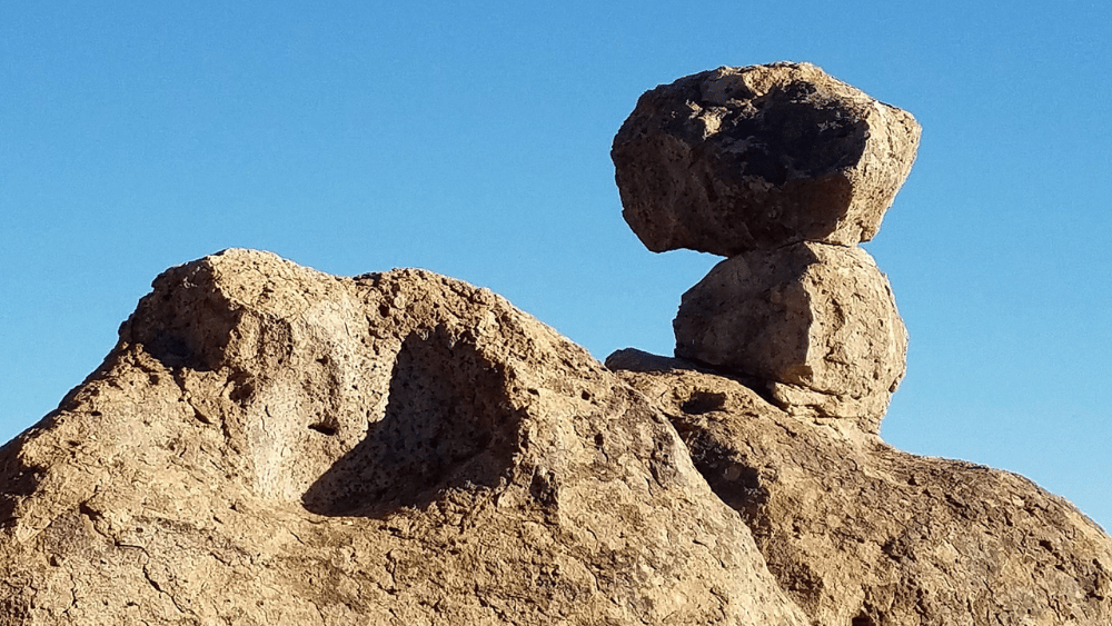View of rock formation at City of Rocks State Park, New Mexico.
