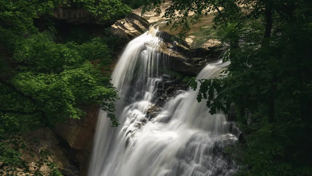 Waterfall at Cuyahoga Valley National Park, Ohio.