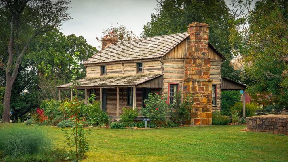Historic Latta House dating from Civil War on grounds of Prairie Grove Battlefield State Park