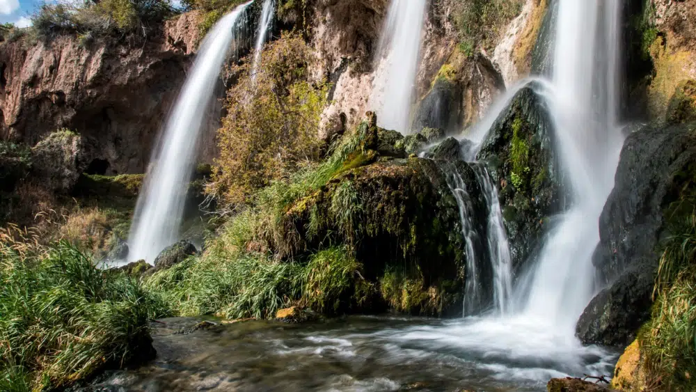 Waterfall at Rifle State Park, Colorado.