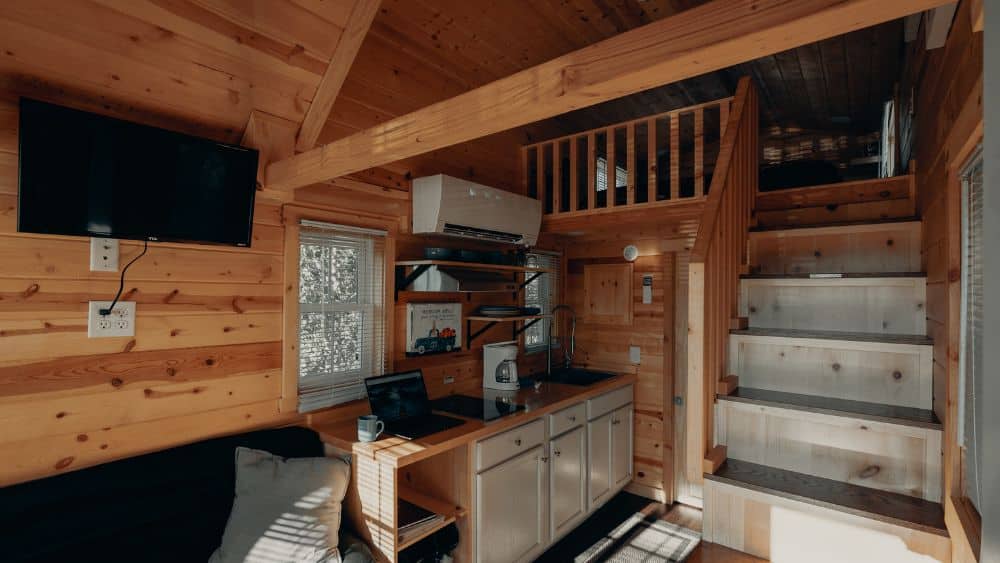 cozy rustic tiny home interior ohio
