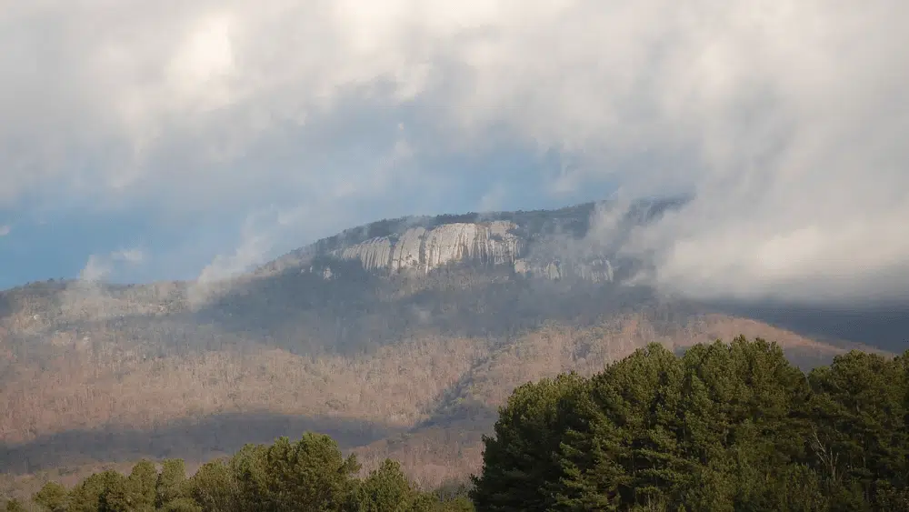 View of Table Rock Mountain at Table Rock State Park, South Carolina.