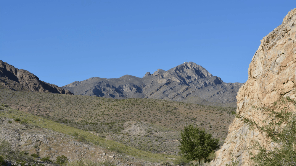 View of Franklin Mountains State Park, Texas.