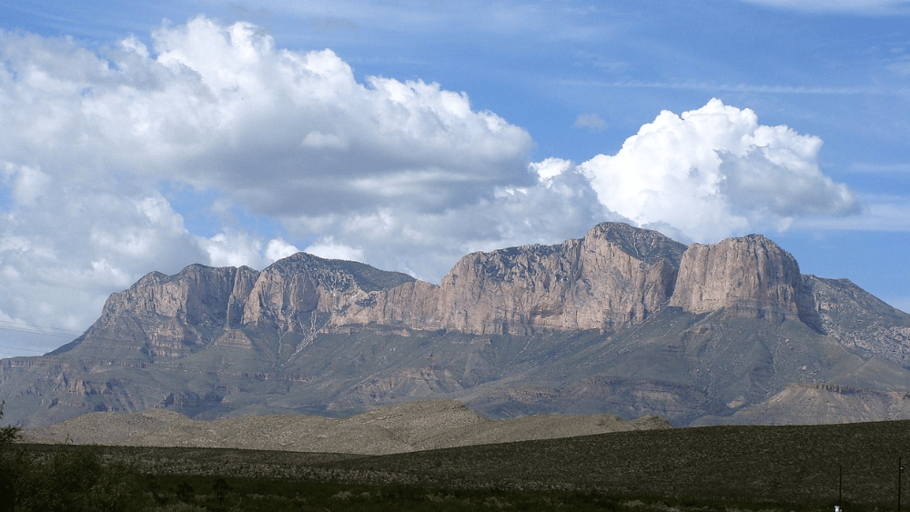View of Guadalupe Mountains National Park, Texas.