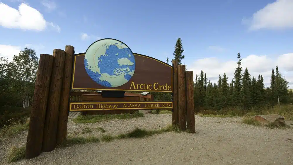 arctic circle sign dalton highway alaska
