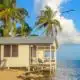 hawaiian tiny home on the beach with palm trees