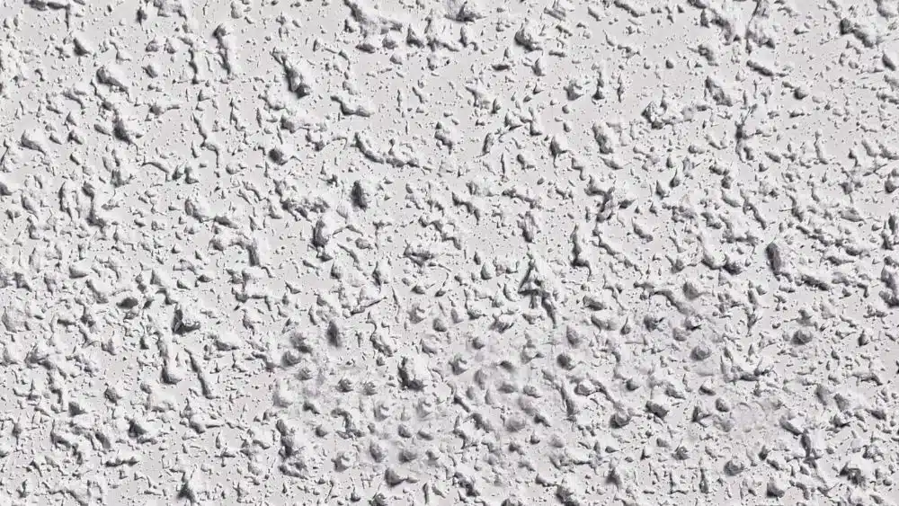 Close up of popcorn wall texture.