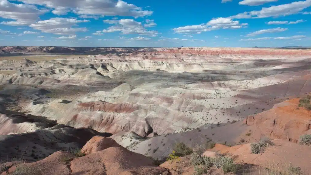 View of Painted Desert in eastern Arizona