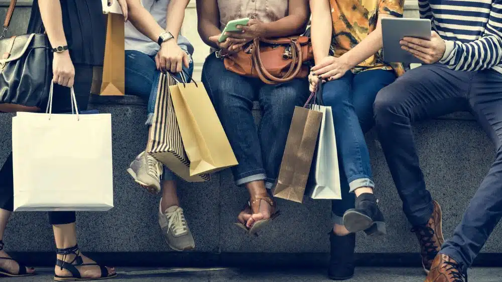 group of people shopping