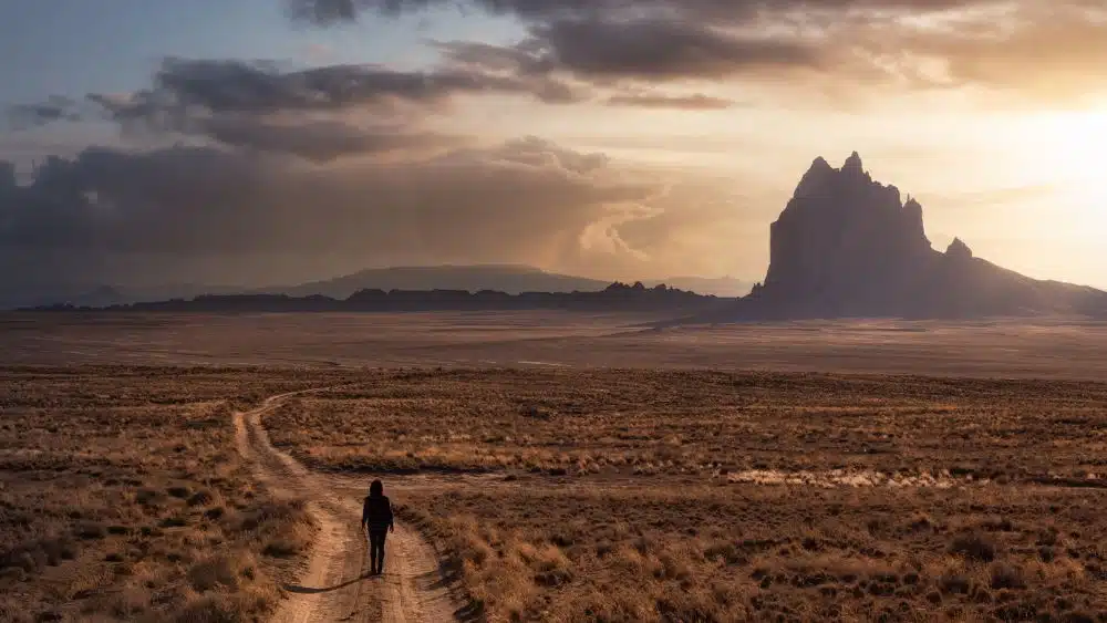 scenic view of Shiprock in New Mexico