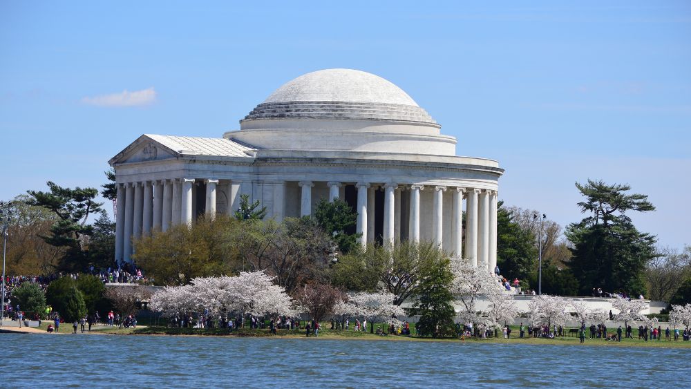 view of the Jefferson Memorial in Washington, DC