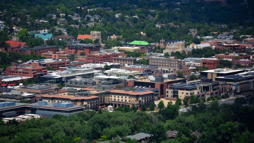 view of the city of Boulder