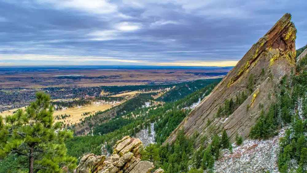areal view of Boulder, CO